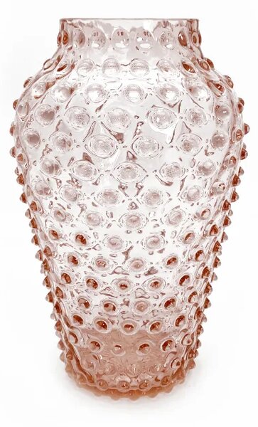 Sklárna Častolovice - Váza 21cm – Hobnail – Ananas – růžová
