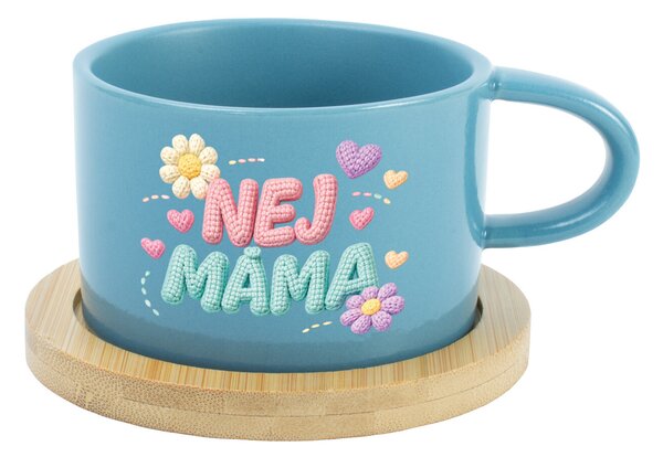 NEJ MÁMA - modrý hrníček makronka 200 ml