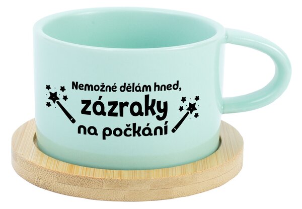NEMOŽNÉ DĚLÁM HNED, ZÁZRAKY NA POČKÁNÍ - mint hrníček makronka 200 ml