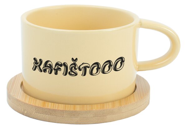 KAFIŠTOOO - žlutý hrníček makronka 200 ml