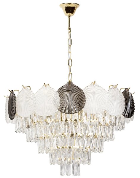 Toolight Křišťálové závěsné osvětlení SWE084-CP 60cm zlaté