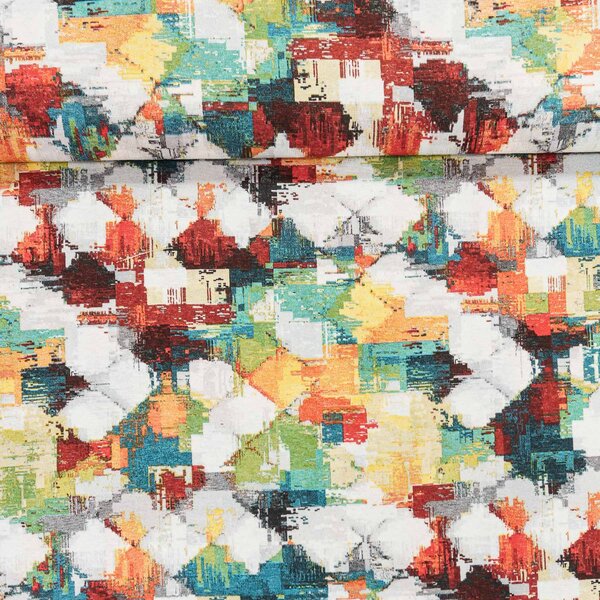 Směsové plátno MULTICOLOR BARVY, barevné šmouhy, š.140cm (látka v metráži)