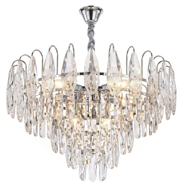 Toolight Křišťálové závěsné osvětlení SWE079-CP 50cm chrom