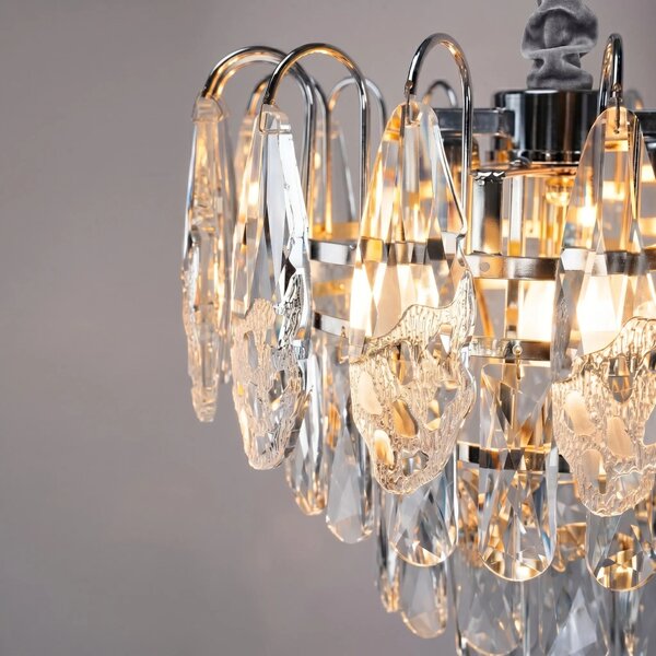 Toolight Křišťálové závěsné osvětlení SWE077-CP 30cm chrom