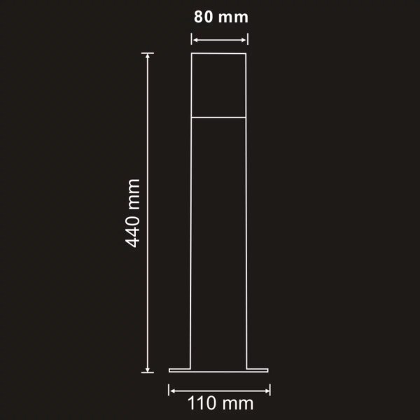 Venkovní lampa DALLAS 1xE27/12W/230V IP44 44 cm antracit