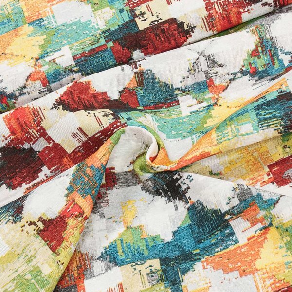 Směsové plátno MULTICOLOR BARVY, barevné šmouhy, š.140cm (látka v metráži)