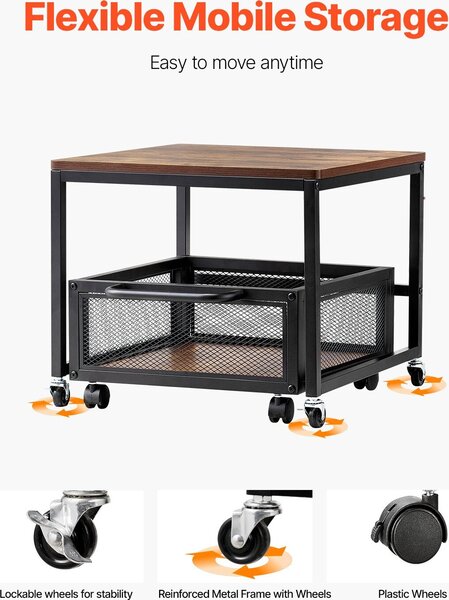 Stojan na lednici Stolní organizér na lednici Rollable 90kg Světle hnědý