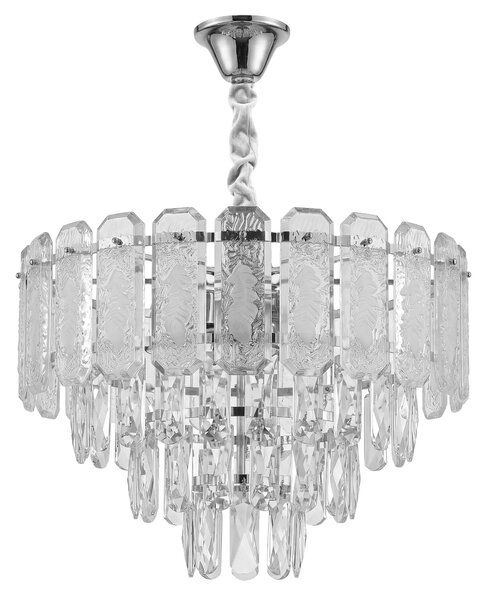 Toolight Křišťálové závěsné osvětlení SWE087-CP 40cm chrom