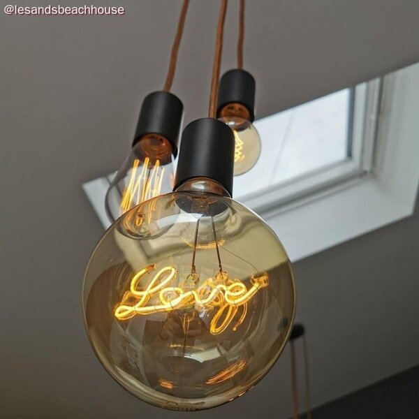 Creative cables Zlatá LED žárovka pro závěsné lampy G125 "love" 5W E27 dekorativní vintage 2000K