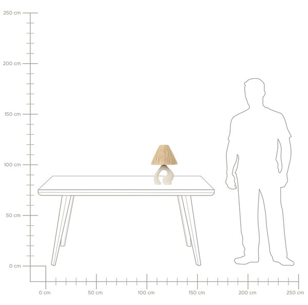 Stolní lampa BARBAS Keramika Přírodní