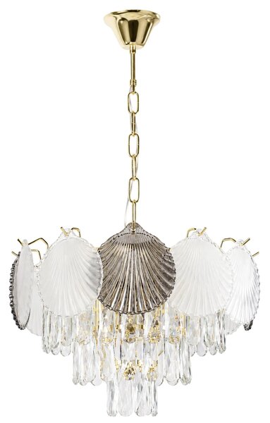 Toolight Křišťálové závěsné osvětlení SWE083-CP 40cm zlaté
