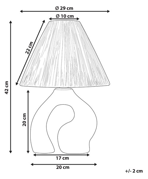 Stolní lampa BARBAS Keramika Přírodní