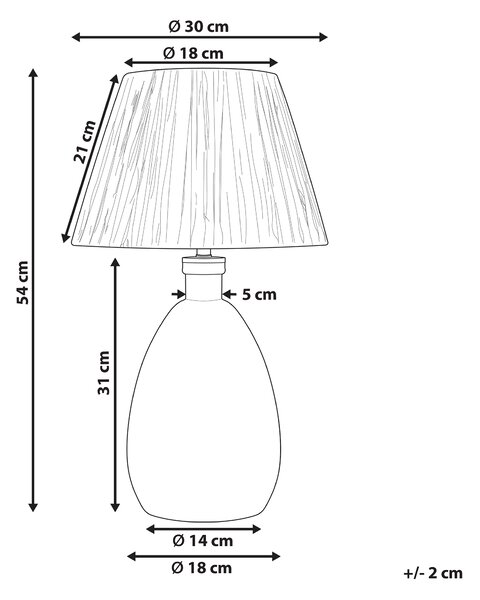Stolní lampa BLANCO Sklo Přírodní