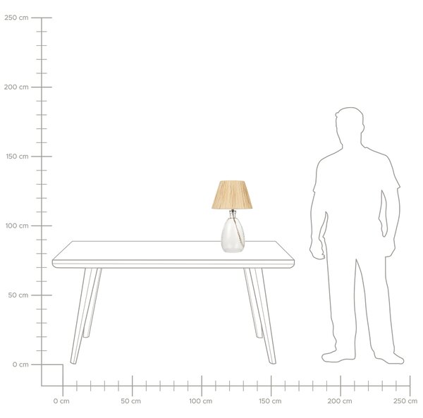 Stolní lampa BLANCO Sklo Přírodní