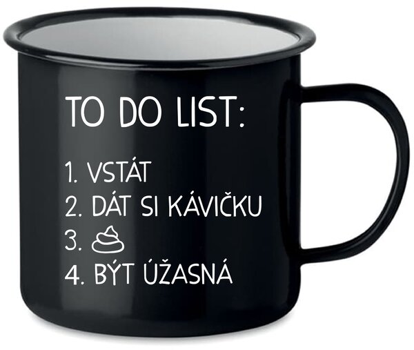 TO DO LIST: BÝT ÚŽASNÁ - černý plecháček 350 ml