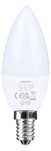 Miboxer LED stmívatelná žárovka E14, RGB+CCT, 4W, 2.4GHz, FUT108