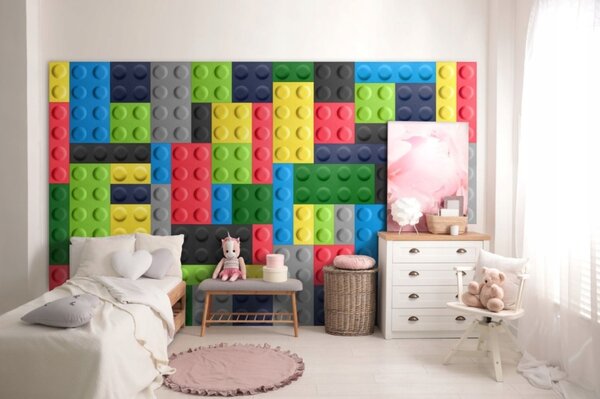 Dekorativní obklad do dětského pokoje LEGO filc červený Velikost: 60x30cm
