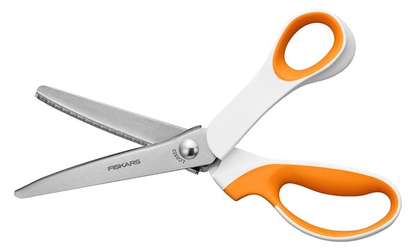 Entlovací nůžky FISKARS PREMIER zoubkované, s ergonomickou rukojetí, délka 24cm