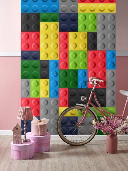 Dekorativní obklad do dětského pokoje LEGO filc červený Velikost: 60x30cm