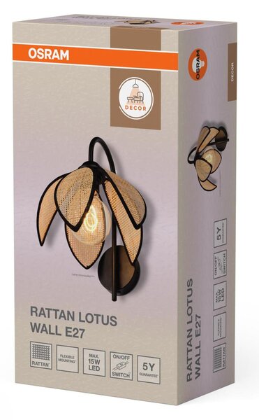 LEDVANCE nástěnné svítidlo Decor Rattan Lotus E27 220-240 V