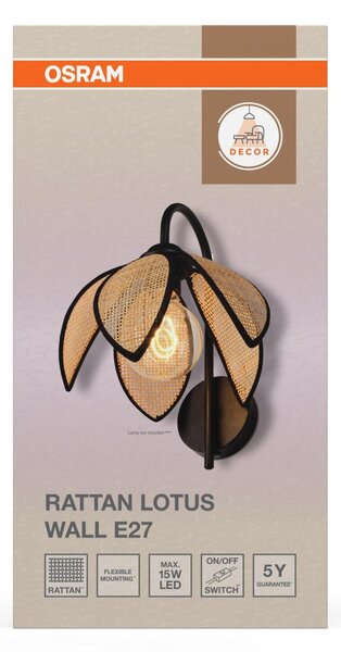 LEDVANCE nástěnné svítidlo Decor Rattan Lotus E27 220-240 V