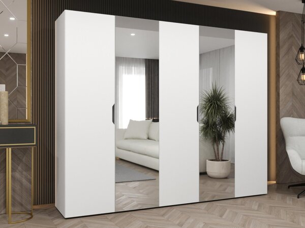 Šatní skříň se zrcadlem Umonca 250, Barva: černá 5903211427299