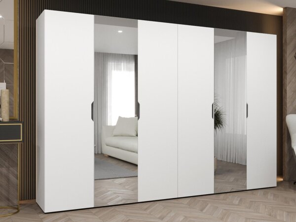 Šatní skříň se zrcadlem Umonca 300, Barva: černá 5903211427374