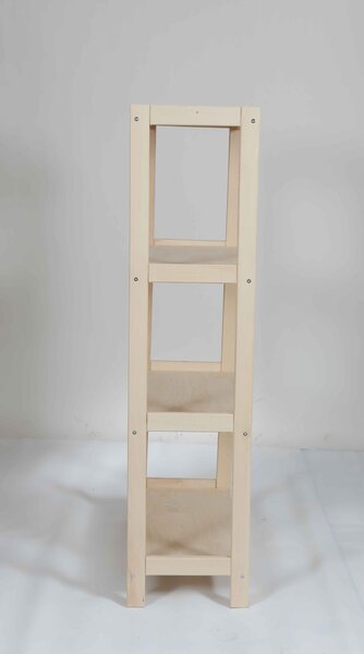 Regál dřevěný bukový počet polic 4 - 133x50x38 cm