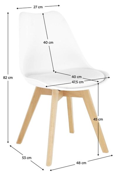 Kondela Jídelní židle Bali 3 New - bílá / buk