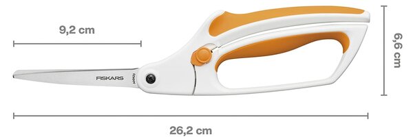 Pružinové nůžky FISKARS PREMIER EasyAction na látky, ergonomická rukojeť, 26 cm