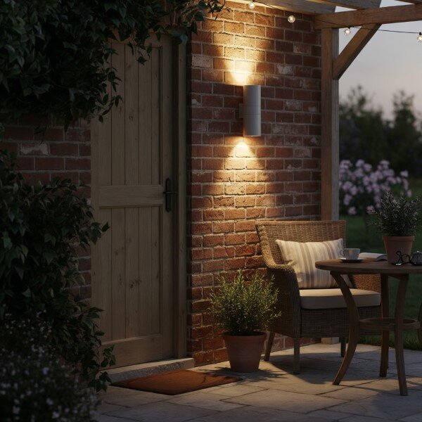 Exteriérové ​​nástěnné svítidlo Ideal lux 163604 GUN AP2 BIG GRIGIO 2xE27 60W IP54 IP54