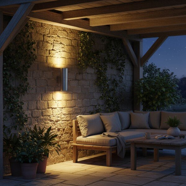 Exteriérové ​​nástěnné svítidlo Ideal lux 033020 GUN AP2 BIG ALLUMINIO 2xE27 60W IP54 IP54