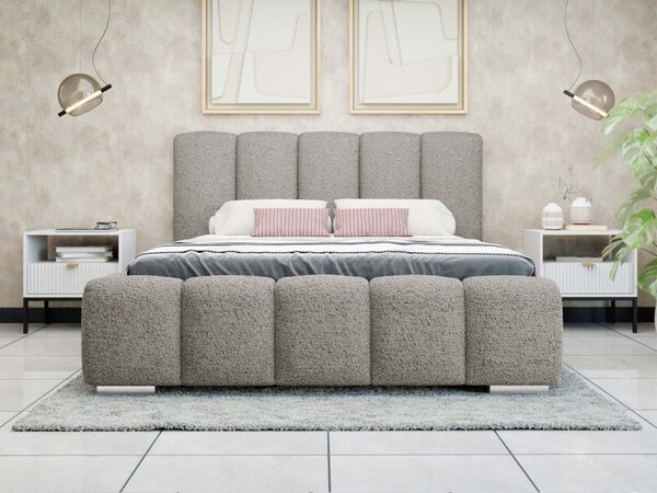 Čalouněná manželská postel Lisko Boucle, Rozměr postele: 140x200, Barva: Abriamo 03 5903211427930