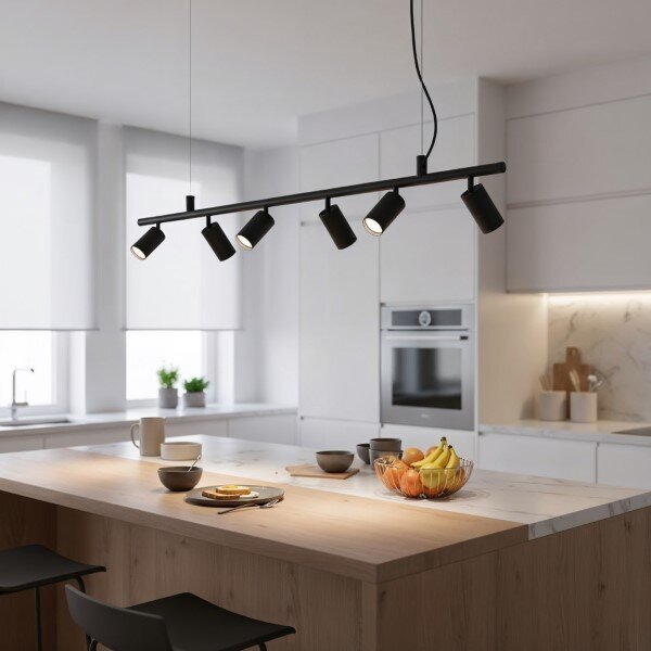 IdealLux 231396 DYNAMITE SP6 závěsné svítidlo GU10 6x28W IP20 černá