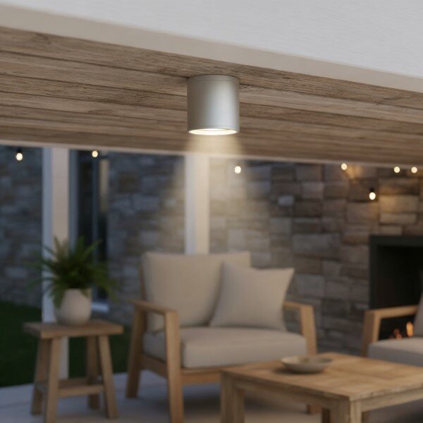 Exteriérové ​​stropní svítidlo Ideal lux 163642 GUN PL1 GRIGIO 1xGU10 28W IP44 IP44
