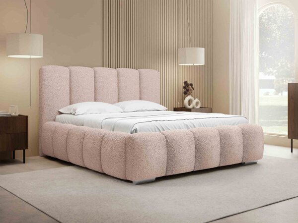 Čalouněná manželská postel Lisko Boucle, Rozměr postele: 140x200, Barva: Abriamo 03 5903211427930
