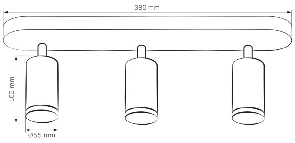 Koupelnové bodové svítidlo TURYN 3xGU10/10W/230V IP44 bílá