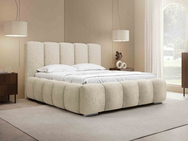 Čalouněná manželská postel Lisko Boucle, Rozměr postele: 140x200, Barva: Abriamo 03 5903211427930