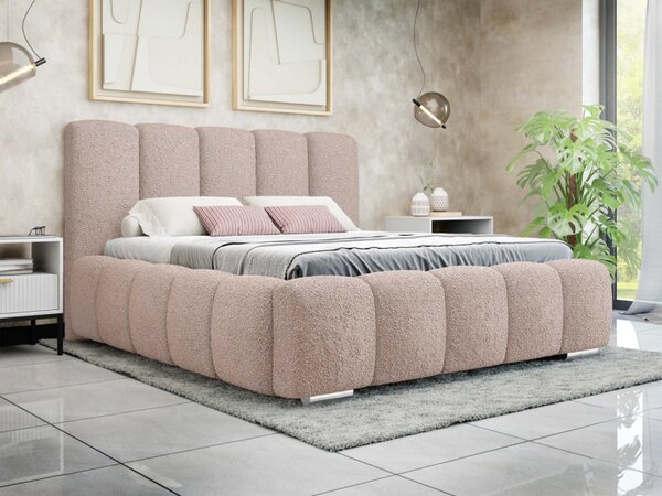 Čalouněná manželská postel Lisko Boucle, Rozměr postele: 140x200, Barva: Abriamo 03 5903211427930