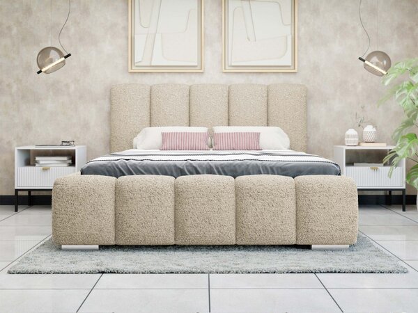 Čalouněná manželská postel Lisko Boucle, Rozměr postele: 140x200, Barva: Abriamo 03 5903211427930