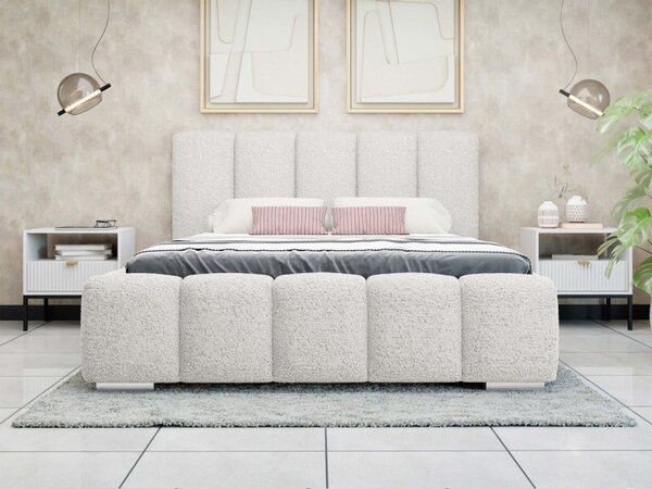 Čalouněná manželská postel Lisko Boucle, Rozměr postele: 140x200, Barva: Abriamo 03 5903211427930