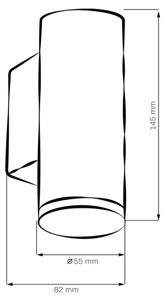 Koupelnové nástěnné bodové svítidlo TURYN 1xGU10/10W/230V IP44 černá
