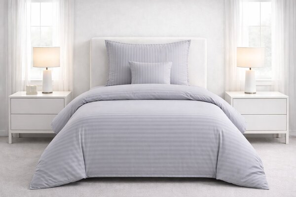 Jahu Stripe 3dílné povlečení - šedá Rozměr: 1x 70 x 90, 1x 140 x 200 a 1x 40 x 40 cm