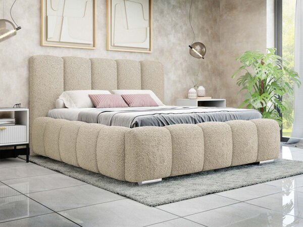 Čalouněná manželská postel Lisko Boucle, Rozměr postele: 140x200, Barva: Abriamo 03 5903211427930