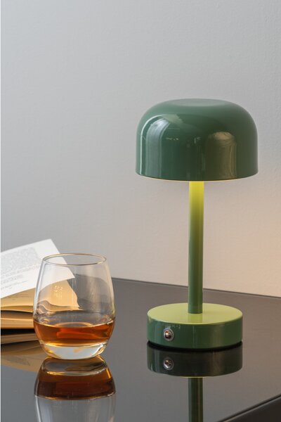 Leitmotiv Stolní bezdrátová nabíjecí LED lampa 2221GR, zelená