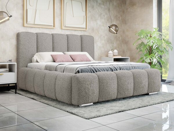 Čalouněná manželská postel Lisko Boucle, Rozměr postele: 140x200, Barva: Abriamo 03 5903211427930