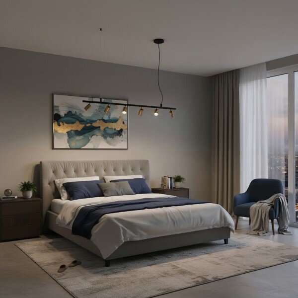 IdealLux 244648 DYNAMITE SP6 závěsné svítidlo GU10 6x28W IP20 matná mosaz