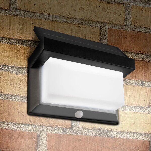 LED Solární nástěnné svítidlo se senzorem TONY LED/3,7V 1800 mAh IP44
