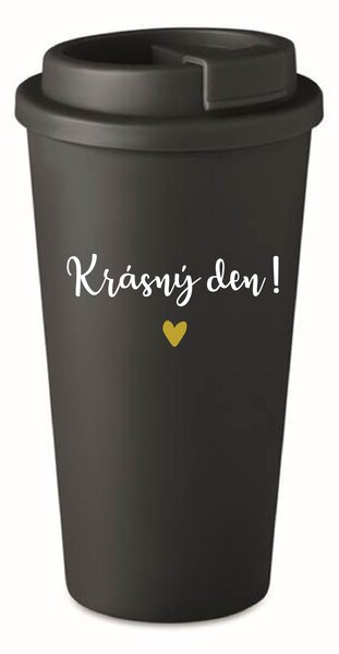 KRÁSNÝ DEN! - černý termohrnek 475 ml