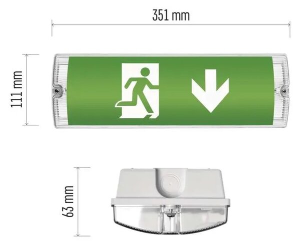 Emos lighting LED Nouzové svítidlo NESSI 3W 3h IP65 1548111000